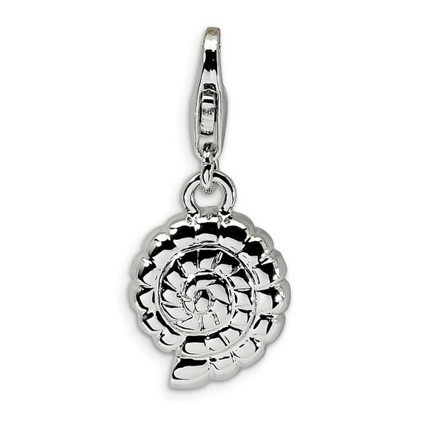 Amore La Vita Collection 925 Sterling Silver Polished Number 1 w/ Lobster Clasp Charm 
